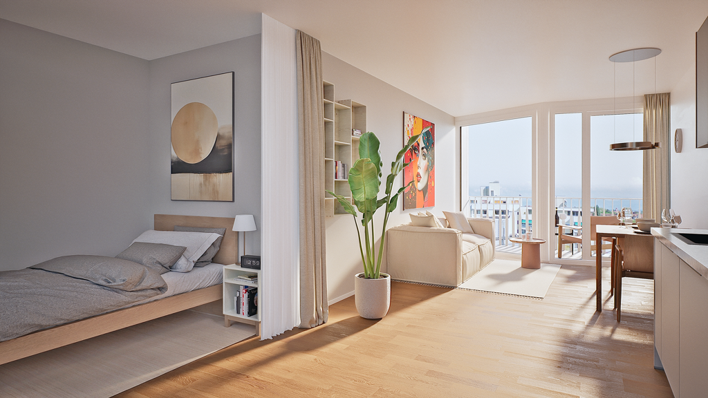 Studio zum Kauf - Erstbezug provisionsfrei 256.800 € 1 Zimmer 33,8 m² 2. Geschoss Am Briel 53 Petershausen Konstanz 78467