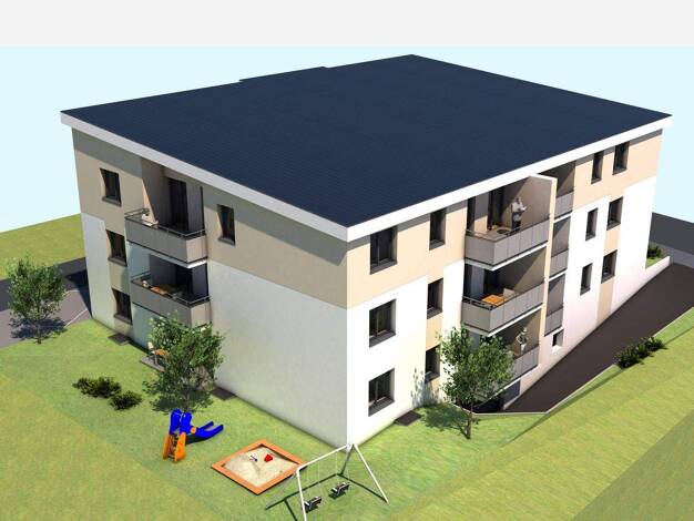 Wohnung zum Kauf - Neubau provisionsfrei als Kapitalanlage geeignet 378.432 € 3 Zimmer 79,7 m² Rotkreuzstraße 20 Bad Mergentheim 97980