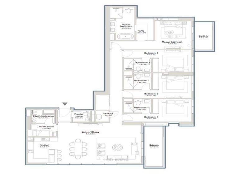 Wohnung zum Kauf - Erstbezug provisionsfrei 2.425.960 € 5 Zimmer 255 m² Dubai