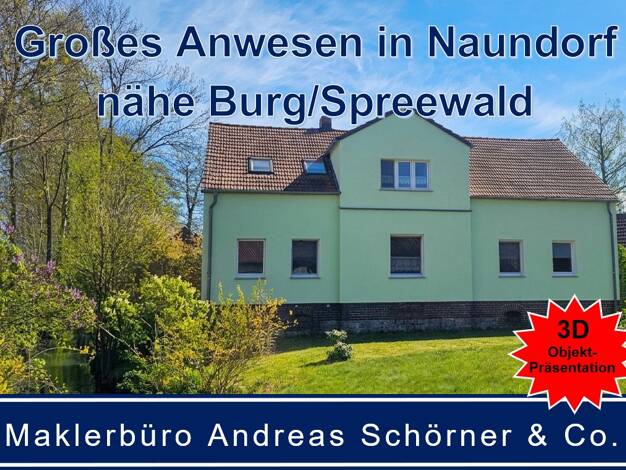 Einfamilienhaus zum Kauf 249.000 € 5 Zimmer 171 m² 5.236 m² Grundstück frei ab sofort Naundorfer Dorfstraße Naundorf Vetschau/Spreewald 03226