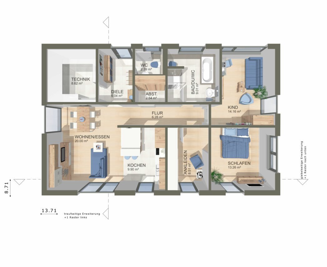 Bungalow zum Kauf 449.182 € 3 Zimmer 101 m²<br/>Wohnfläche 600 m²<br/>Grundstück Ebernhahn 56424