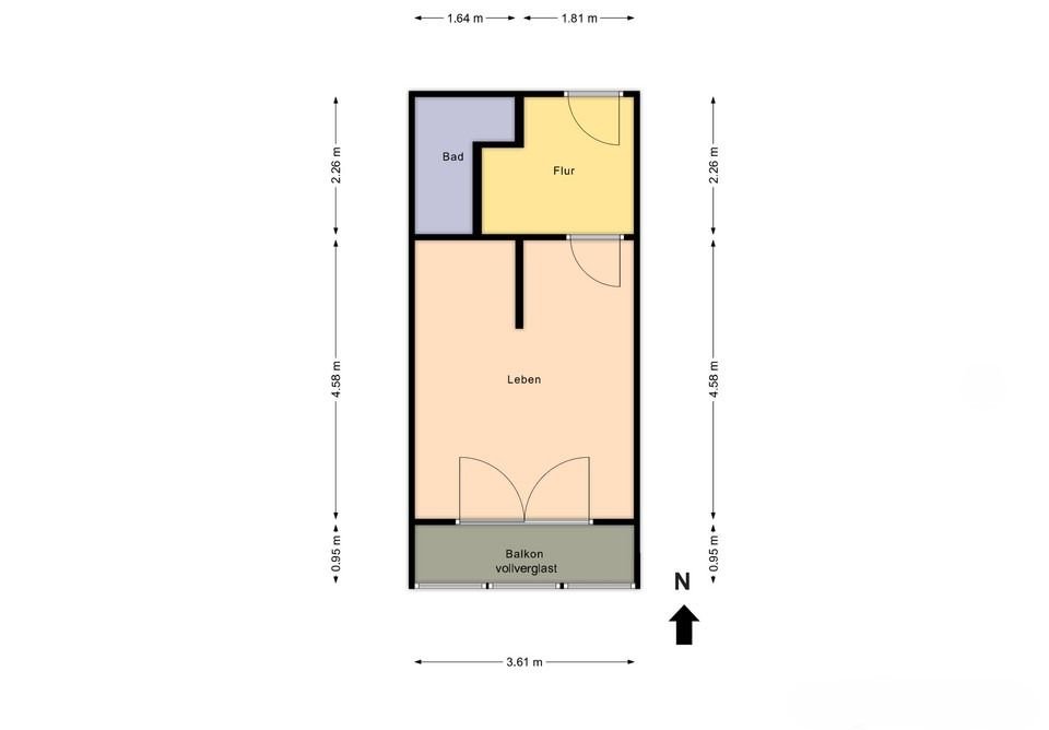 Wohnung zum Kauf 112.000 € 1 Zimmer 26 m²<br/>Wohnfläche 3.<br/>Geschoss Gibitzenhof Nürnberg 90461