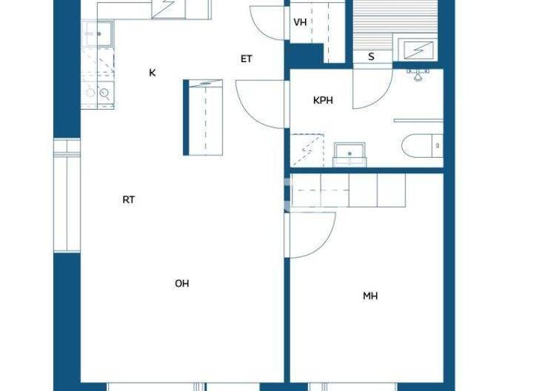 Wohnung zum Kauf 154.000 € 2 Zimmer 44,5 m² 2. Geschoss Ranta-Toppilan katu 10 Oulu 90520