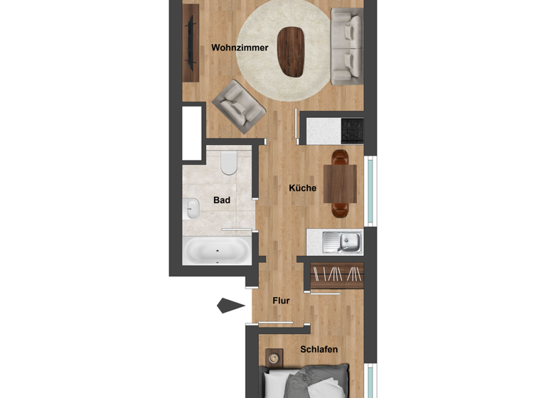 Wohnung zum Kauf provisionsfrei 174.000 € 2 Zimmer 44 m² EG Sonthofen 87527