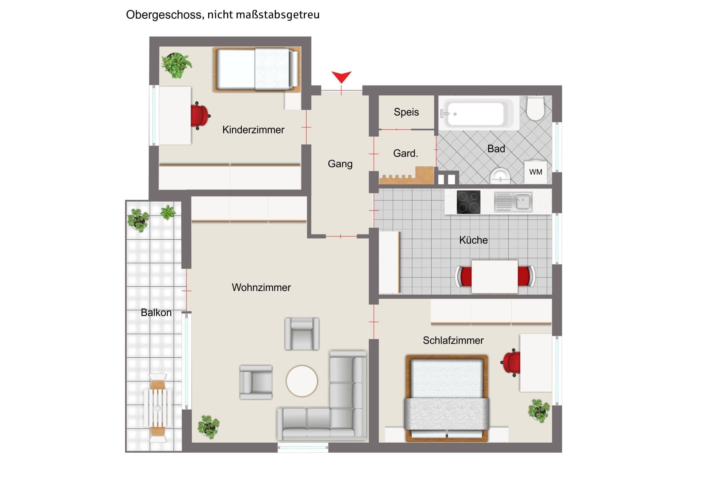 Wohnung zur Miete 710 € 3 Zimmer 79,5 m²<br/>Wohnfläche ab sofort<br/>Verfügbarkeit Heining Passau 94036