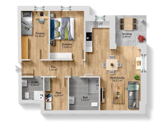 Wohnung zum Kauf - Erstbezug 328.000 € 3 Zimmer 79,9 m² Cloppenburg 49661