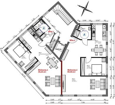 Wohnung zur Miete 1.200 € 80 m² 4. Geschoss Rothenburger Str. 49 Bad Windsheim Bad Windsheim 91438