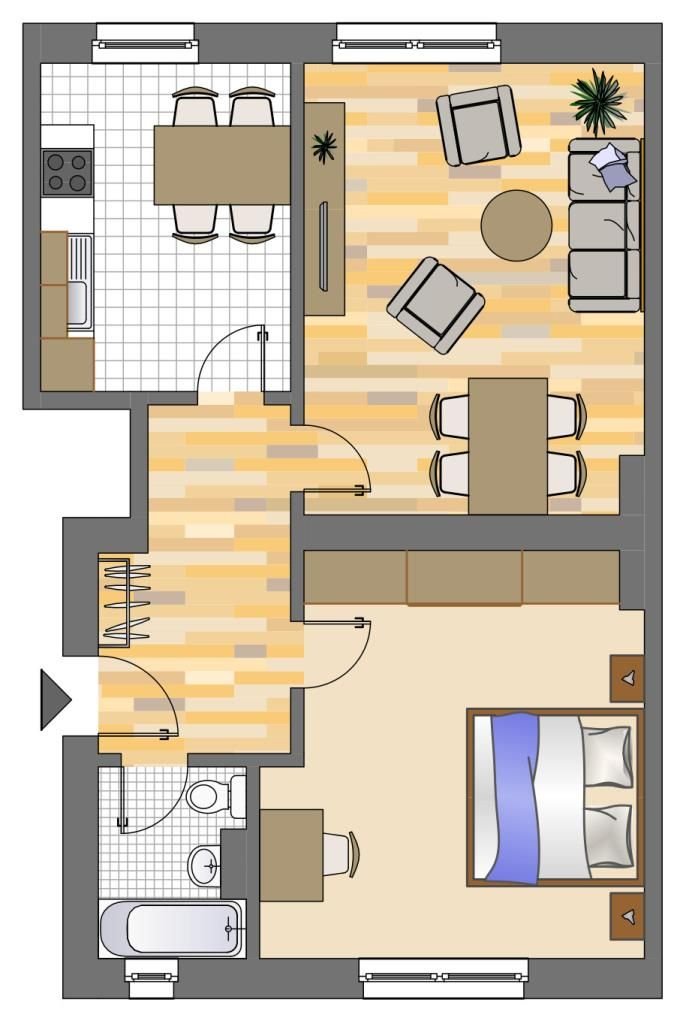 Wohnung zur Miete 429 € 2,5 Zimmer 59,1 m²<br/>Wohnfläche 3.<br/>Geschoss Mont-Cenis-Straße 321 Sodingen Herne 44627