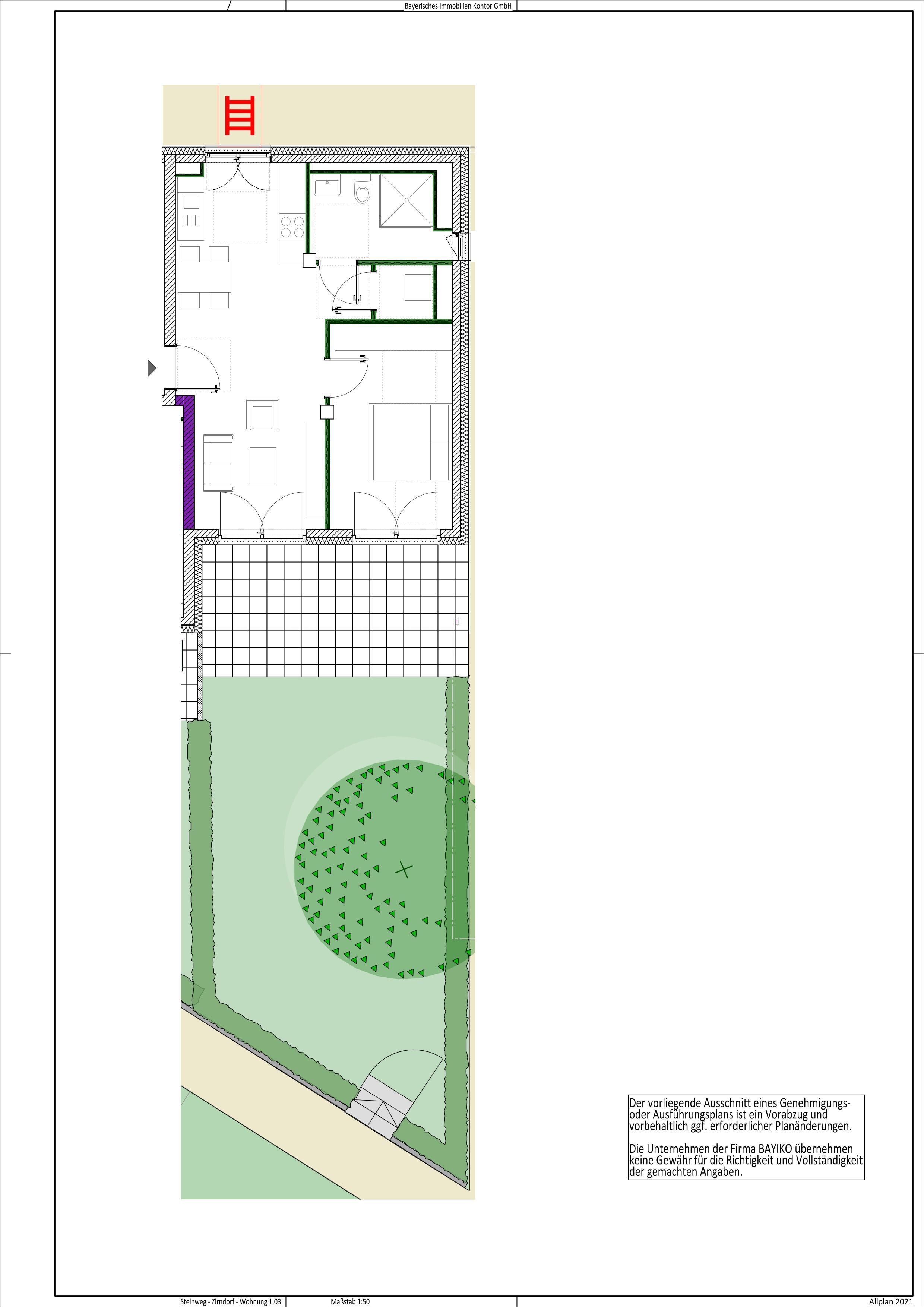 Wohnung zum Kauf 357.959 € 2 Zimmer 56,6 m²<br/>Wohnfläche EG<br/>Geschoss 31.01.2025<br/>Verfügbarkeit Steinweg 19 Zirndorf Zirndorf 90513