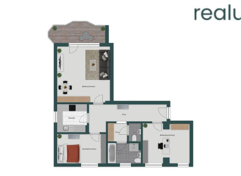 Wohnung zum Kauf 369.000 € 3 Zimmer 92 m² Wiesbaden 65189
