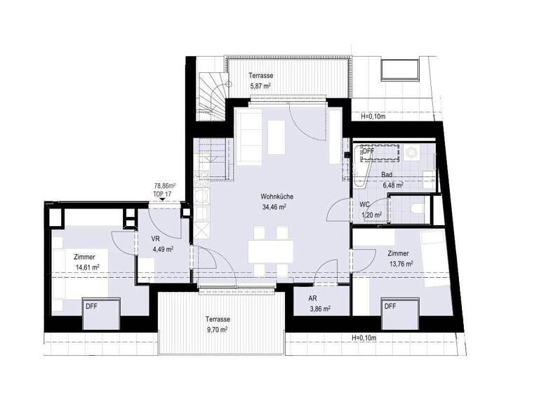 Wohnung zum Kauf - Erstbezug 991.100 € 3 Zimmer 79 m² 4. Geschoss Wien 1180