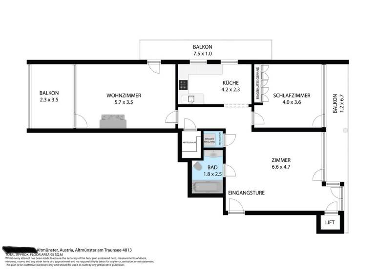 Wohnung zum Kauf 375.000 € 3 Zimmer 83 m² 4. Geschoss Im Hocheck Altmünster 4813