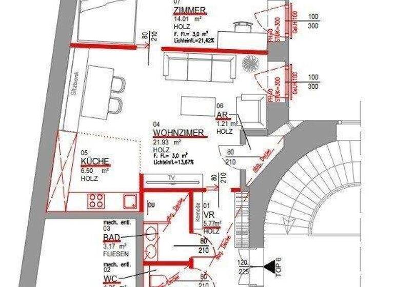 Wohnung zum Kauf 625.000 € 2 Zimmer 53,8 m² 1. Geschoss Passauer Platz Wien 1010