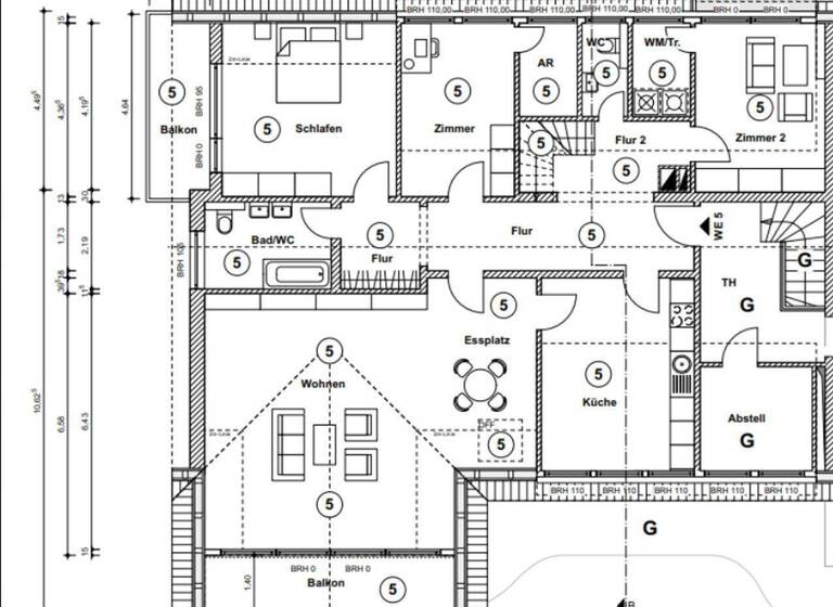 Wohnung zur Miete 999 € 5 Zimmer 167 m² 1. Geschoss Steinheimer Straße 216 Billerbeck Horn-Bad Meinberg 32805