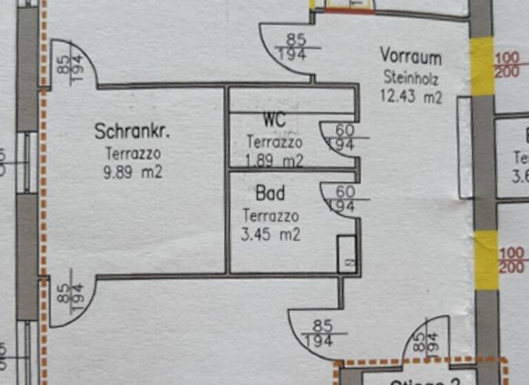 Büro zur Miete 9,36 € 2,5 Zimmer Lambrechtgasse Baden 2500
