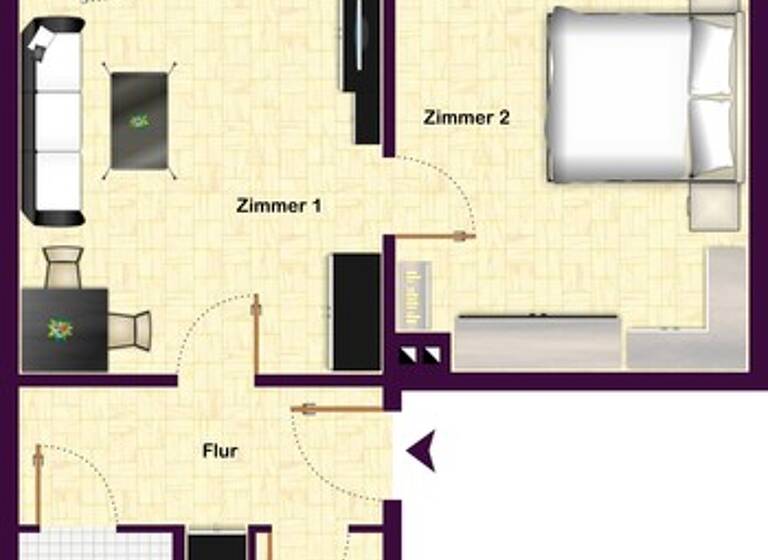 Wohnung zur Miete 296 € 2 Zimmer 47 m² 2. Geschoss frei ab sofort Albert-Schweitzer-Straße 29 Altendorf Chemnitz 09116
