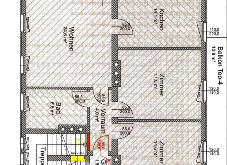 Wohnung zur Miete 677 € 3 Zimmer 81,1 m² 1. Geschoss frei ab 01.05.2026 Mittertrixen 9102