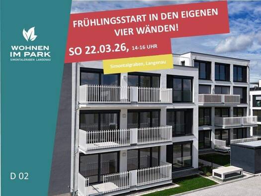 Wohnung zum Kauf - Neubau provisionsfrei 399.900 € 2 Zimmer 76,8 m² 1. Geschoss Am Simontalgraben 23 Langenau 89129
