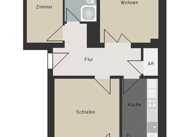 Wohnung zum Kauf 200.000 € 3 Zimmer 65,4 m² EG Anger-Crottendorf Leipzig 04318