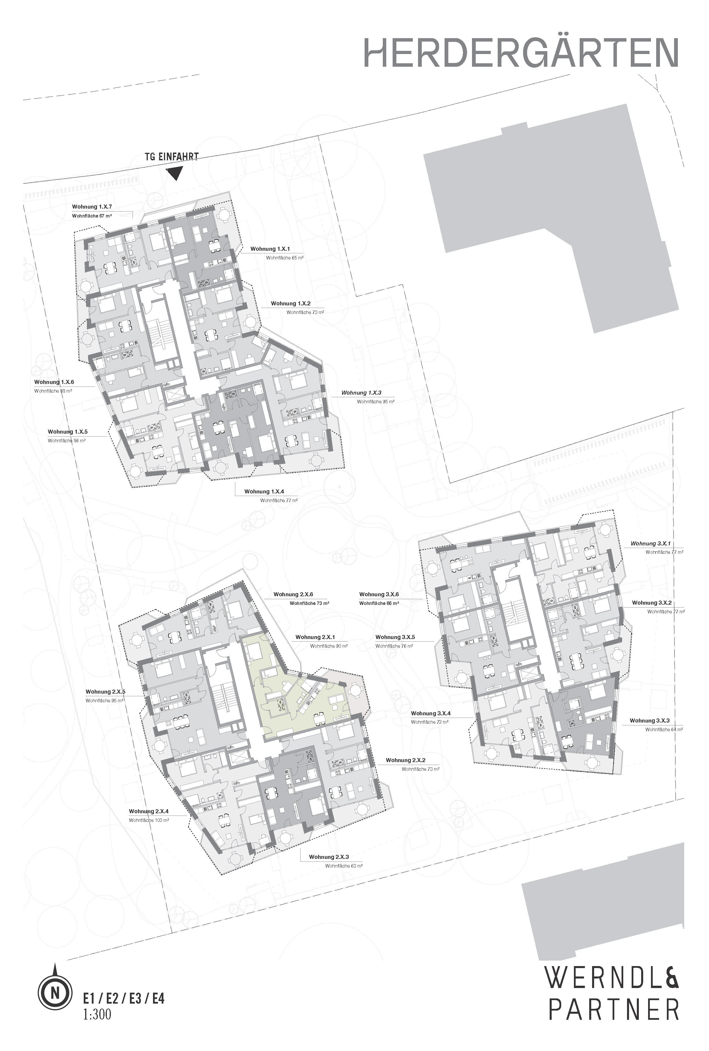 Wohnung zum Kauf provisionsfrei 612.000 € 3 Zimmer 91 m²<br/>Wohnfläche 2.<br/>Geschoss Herderstraße 4, 6, 8 Rosenheim 83024