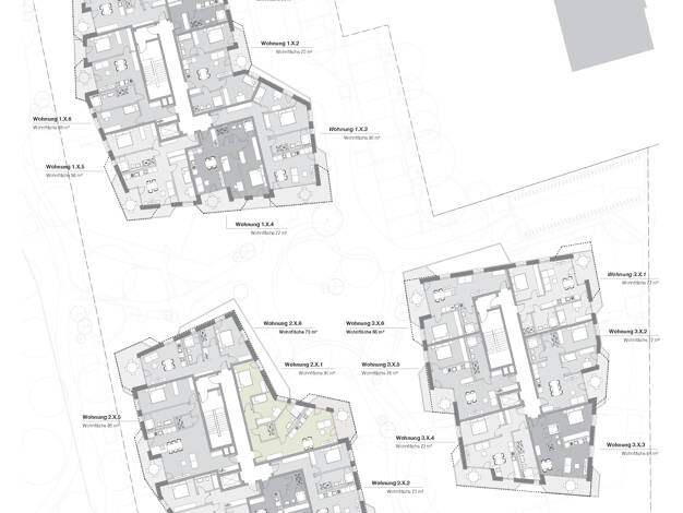 Wohnung zum Kauf - Neubau provisionsfrei 615.000 € 3 Zimmer 91 m² 2. Geschoss Herderstraße 4, 6, 8 West Rosenheim 83024