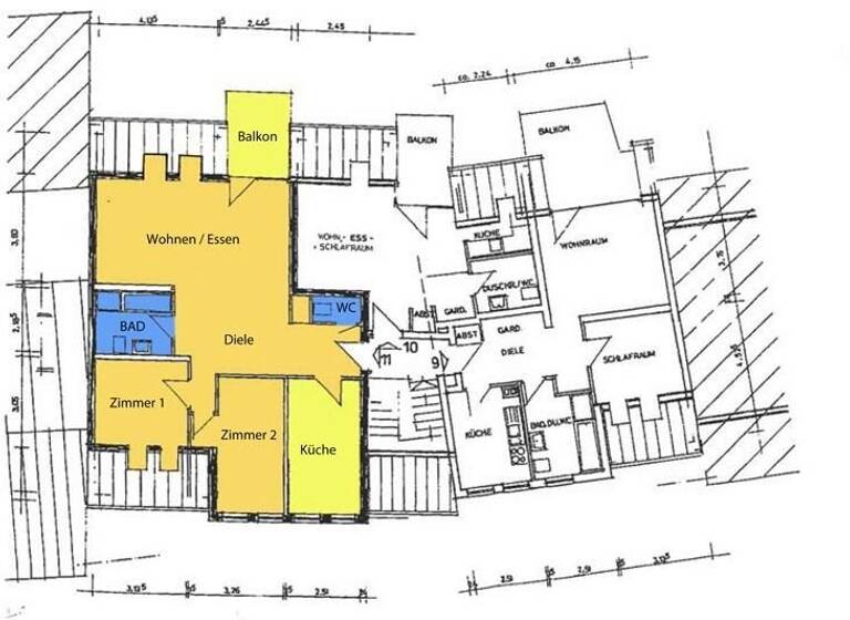 Wohnung zur Miete 710 € 3,5 Zimmer 80 m² 4. Geschoss frei ab sofort Dillweißenstein Pforzheim 75180