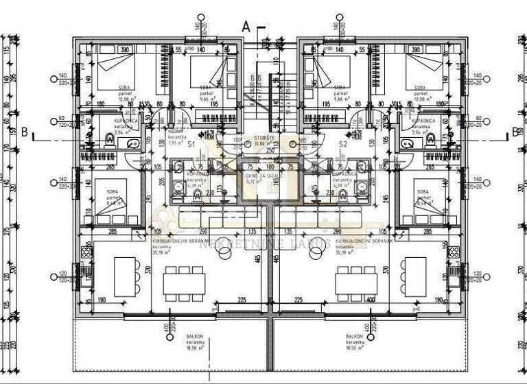 Wohnung zum Kauf 260.000 € 3 Zimmer 100 m² 2. Geschoss Okrug