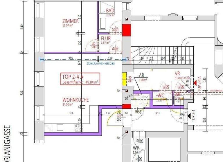 Wohnung zum Kauf 240.000 € 2 Zimmer 49,8 m² EG Wien,Josefstadt 1080