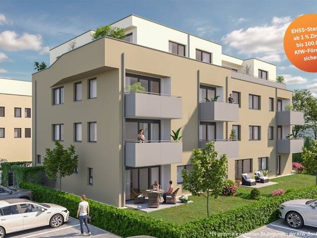 Wohnung zum Kauf - Erstbezug provisionsfrei 370.000 € 3 Zimmer 80,6 m² EG Annerod Fernwald 35463