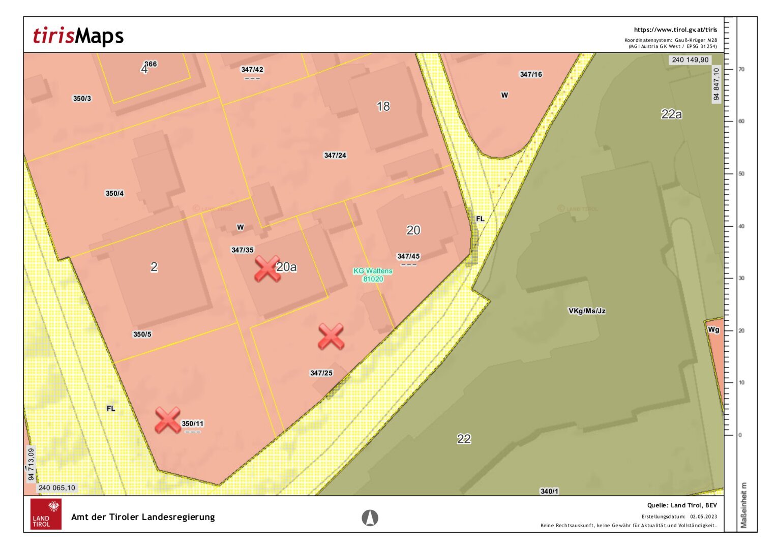 Grundstück zum Kauf 310.000 € 309,9 m²<br/>Grundstück Wattens 6112