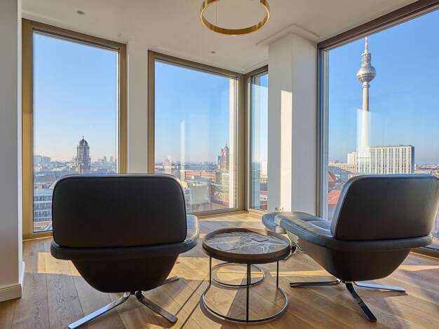 Wohnung zum Kauf provisionsfrei 1.999.500 € 3 Zimmer 150,1 m² Geschoss 15/20 frei ab sofort Voltairestraße 11 Mitte Berlin 10179