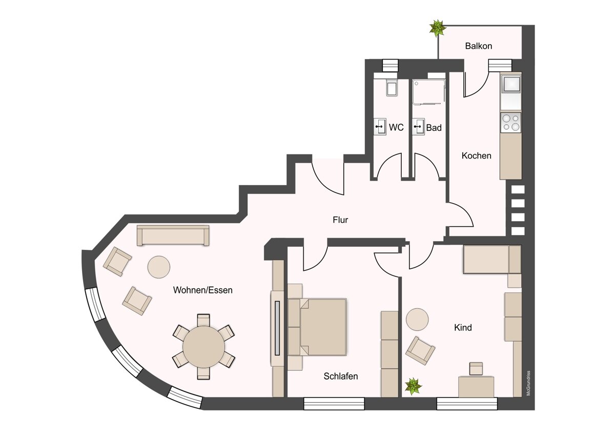 Wohnung zur Miete 990 € 3 Zimmer 92 m²<br/>Wohnfläche 1.<br/>Geschoss Kinkelstraße 2 Mögeldorf Nürnberg 90482