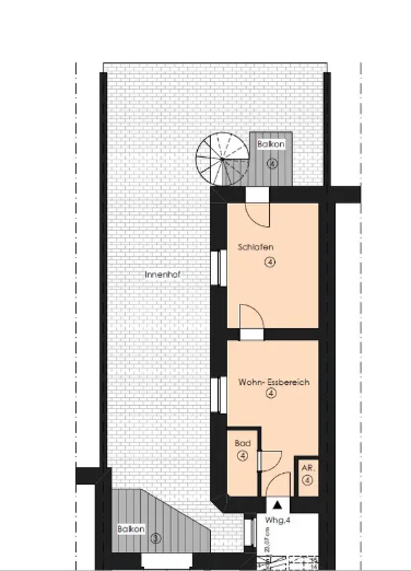 Wohnung zum Kauf 129.000 € 2 Zimmer 34 m²<br/>Wohnfläche 1.<br/>Geschoss Jülicher Straße Aachen 52070