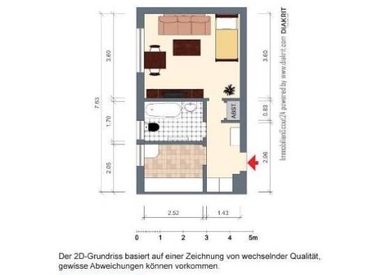 Wohnung zur Miete 396 € 1 Zimmer 33 m² 1. Geschoss Vorhalle Hagen 58089