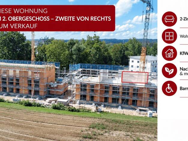 Wohnung zum Kauf - Erstbezug provisionsfrei 251.100 € 2 Zimmer 55,8 m² 2. Geschoss Mammingerschwaigen Mamming 94437