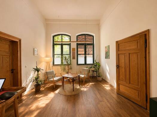 Büro zur Miete provisionsfrei 1.100 € 2 Zimmer 51,6 m² Bürofläche Schleußig Leipzig 04229
