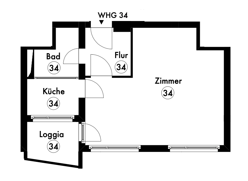 Wohnung zum Kauf provisionsfrei 204.117 € 1 Zimmer 34 m²<br/>Wohnfläche 2.<br/>Geschoss Wilmersdorf Berlin 10707