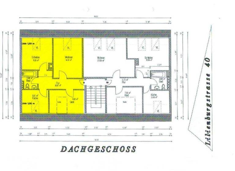 Wohnung zur Miete 408 € 3 Zimmer 56,3 m² 3. Geschoss frei ab sofort Lilienburgstraße 40 Heppens Wilhelmshaven 26384