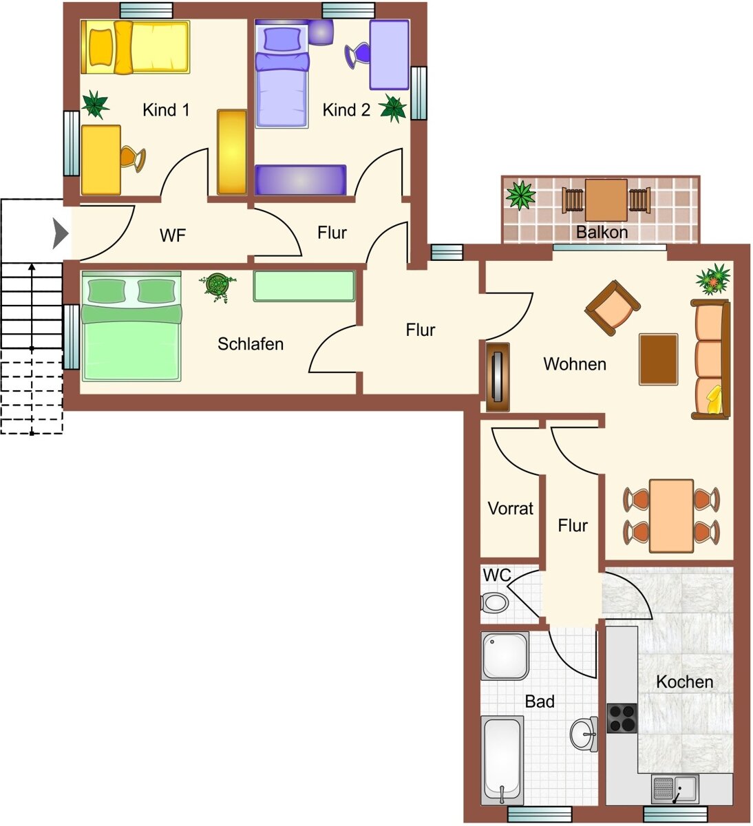 Wohnung zum Kauf 235.000 € 4 Zimmer 93 m²<br/>Wohnfläche 1.<br/>Geschoss Aichstetten Aichstetten 88317