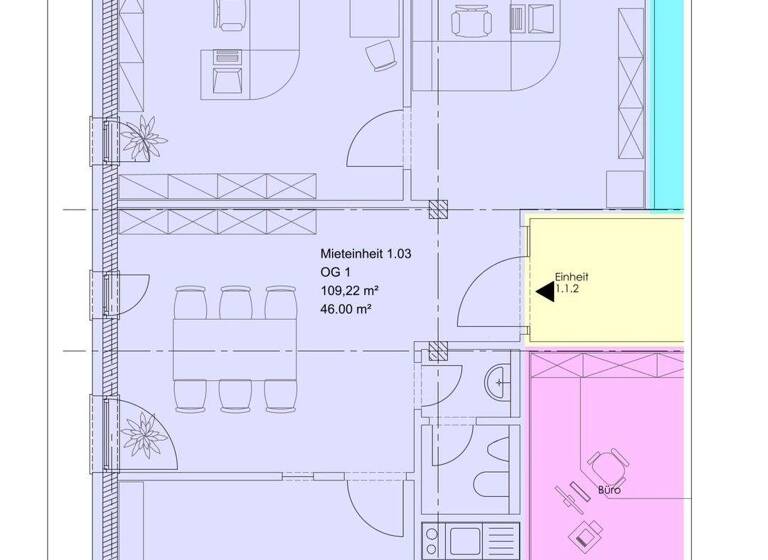 Bürofläche zur Miete provisionsfrei 1.470 € 4 Zimmer 109 m² Bürofläche Sallern-Gallingkofen Regensburg 93057