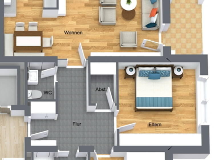 Wohnung zum Kauf provisionsfrei 416.000 € 3 Zimmer 104,5 m²<br/>Wohnfläche EG<br/>Geschoss Zapfendorf Zapfendorf 96199