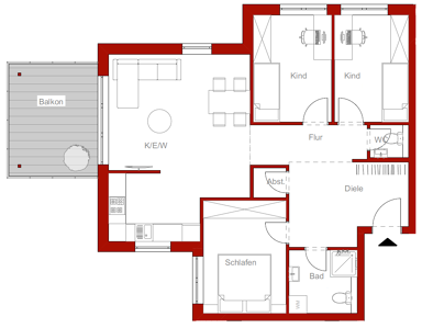 Wohnung zum Kauf provisionsfrei 315.800 € 4 Zimmer 85,6 m² Donaueschingen Donaueschingen 78166