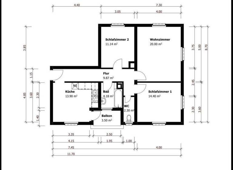 Wohnung zur Miete 1.050 € 3 Zimmer 75 m² EG frei ab 01.04.2026 Salem 88682