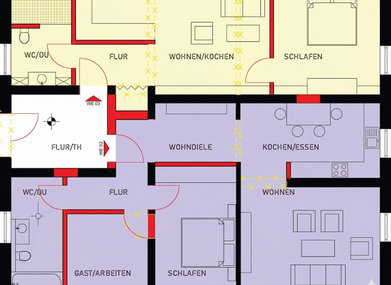 Wohnung zur Miete - Erstbezug 620 € 2 Zimmer 50,6 m² Geschoss 1/3 frei ab sofort Wickersröder Straße Vockerode-Dinkelberg Spangenberg 34286
