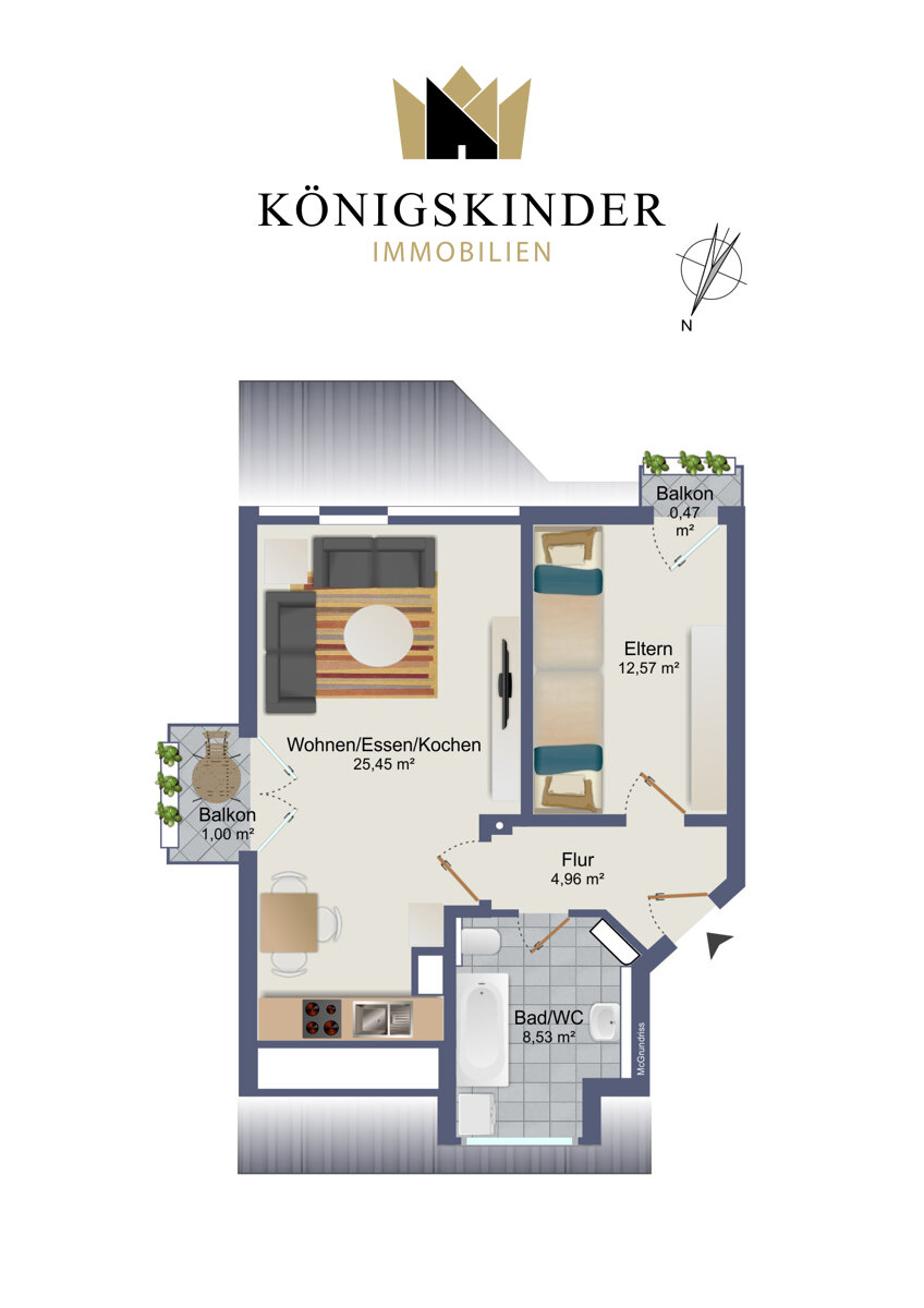 Wohnung zum Kauf 149.000 € 2 Zimmer 52 m²<br/>Wohnfläche Günzburg Günzburg 89312