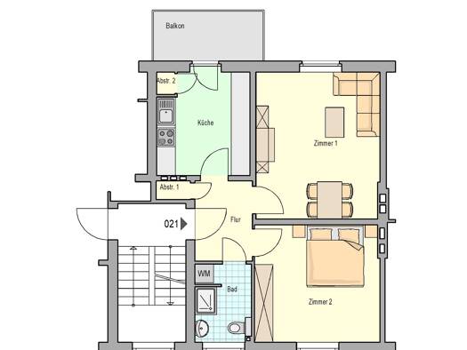 Wohnung zur Miete 485 € 2 Zimmer 52,9 m² 1. Geschoss frei ab 01.10.2026 Trier-West-Pallien Trier 54294