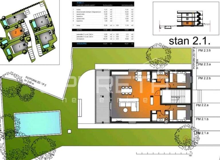 Wohnung zum Kauf 471.163 € 3 Zimmer 162 m² Okrug