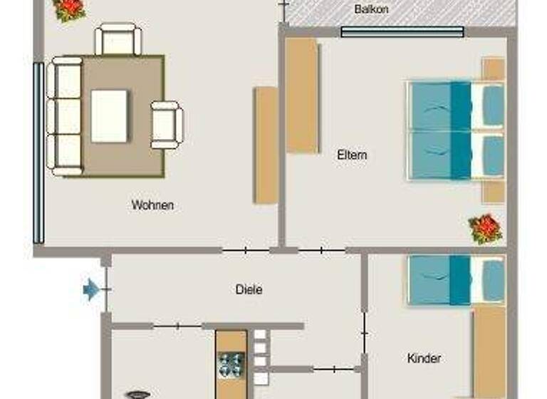 Wohnung zur Miete 670 € 3,5 Zimmer 67,2 m² 2. Geschoss Jupiterstraße 9 Aldenrade Duisburg 47179