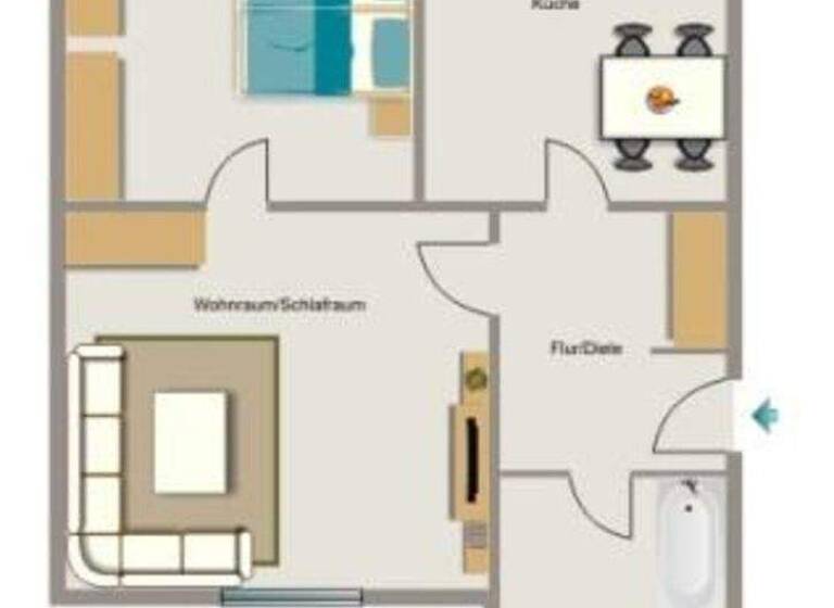 Wohnung zur Miete nur mit Wohnberechtigungsschein 312 € 2,5 Zimmer 55,1 m² 2. Geschoss Körnerstraße 86 Obermarxloh Duisburg 47166