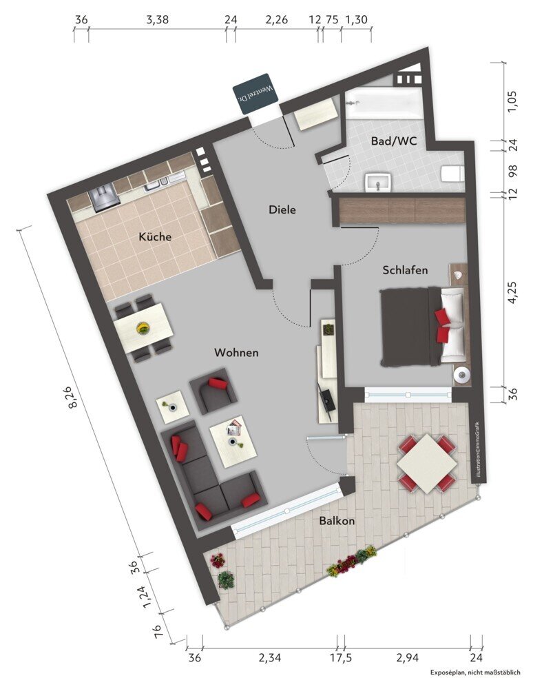 Wohnung zum Kauf provisionsfrei 239.000 € 2 Zimmer 66,1 m²<br/>Wohnfläche 1.<br/>Geschoss Buchholz Buchholz 21244